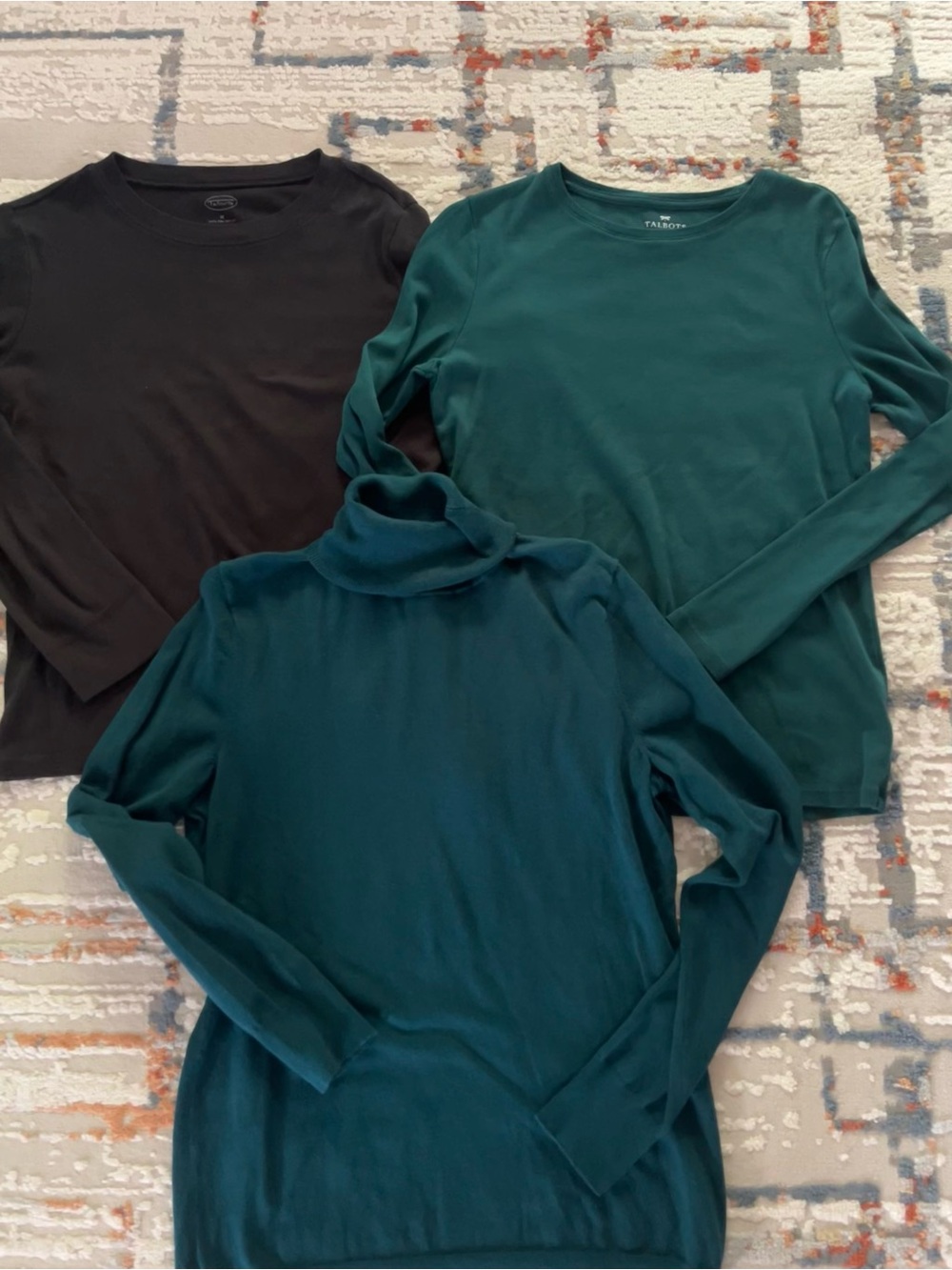 Talbots Black Crew Neck Top